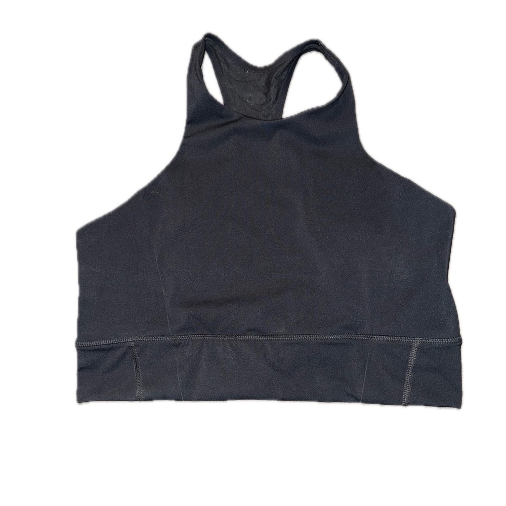 Champion Black with Mesh Panel Racerback Cropped Tank/Sports Bra/Brami